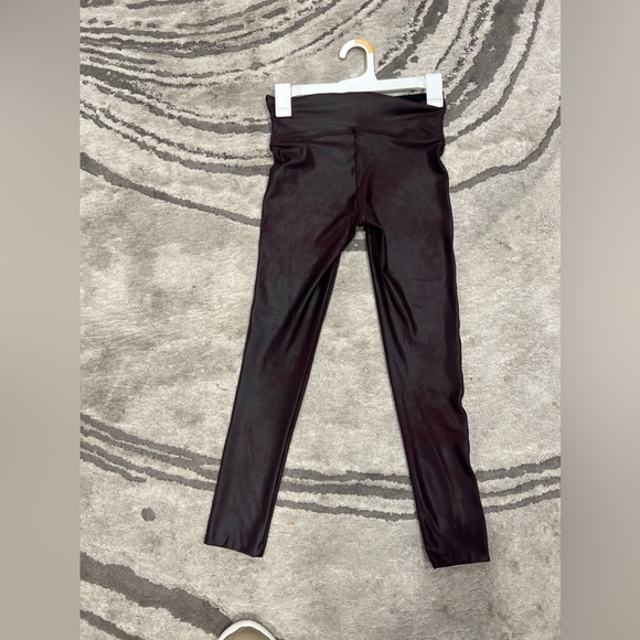 Spanx Faux Leather Legging in Burgundy - Picture 9 of 15